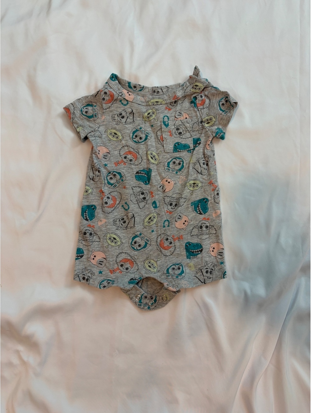 Disney Jumping Beans Baby Bean 6 Months Romper with Character Faces